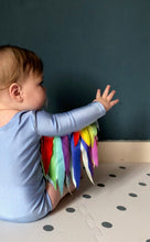 Load image into Gallery viewer, Sky Blue Romper with Rainbow wings