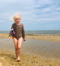 Load image into Gallery viewer, Leopard Leotard - Rainbow Wings
