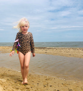 Leopard Leotard - Rainbow Wings