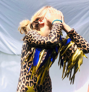 Leopard Leotard - Rainbow Wings