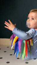 Load image into Gallery viewer, Sky Blue Romper with Rainbow wings
