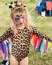 Load image into Gallery viewer, Leopard Leotard - Rainbow Wings

