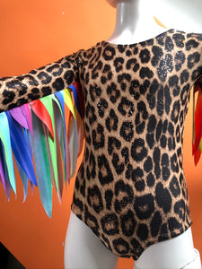 Leopard Leotard - Rainbow Wings