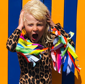 Leopard Leotard - Rainbow Wings
