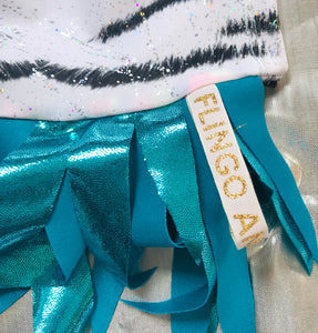 Sky Blue Romper with Rainbow wings