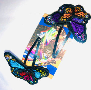 Beautiful Butterfly Clips x 2