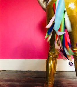 Pink Unicorn Leggings with Rainbow Tail
