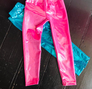Slushy Leggings..Blue, Pink, Gold