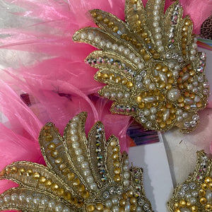 Pink and gold clip