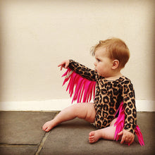 Load image into Gallery viewer, Sky Blue Romper with Rainbow wings

