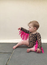 Load image into Gallery viewer, Sky Blue Romper with Rainbow wings
