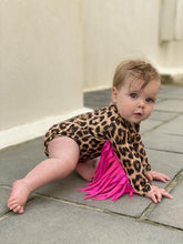 Load image into Gallery viewer, Sky Blue Romper with Rainbow wings
