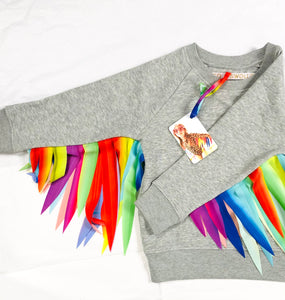 CHILDRENS Organic Sweatshirt with Rainbow Wings