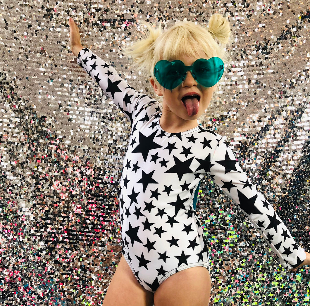 Black and White Star Leotard